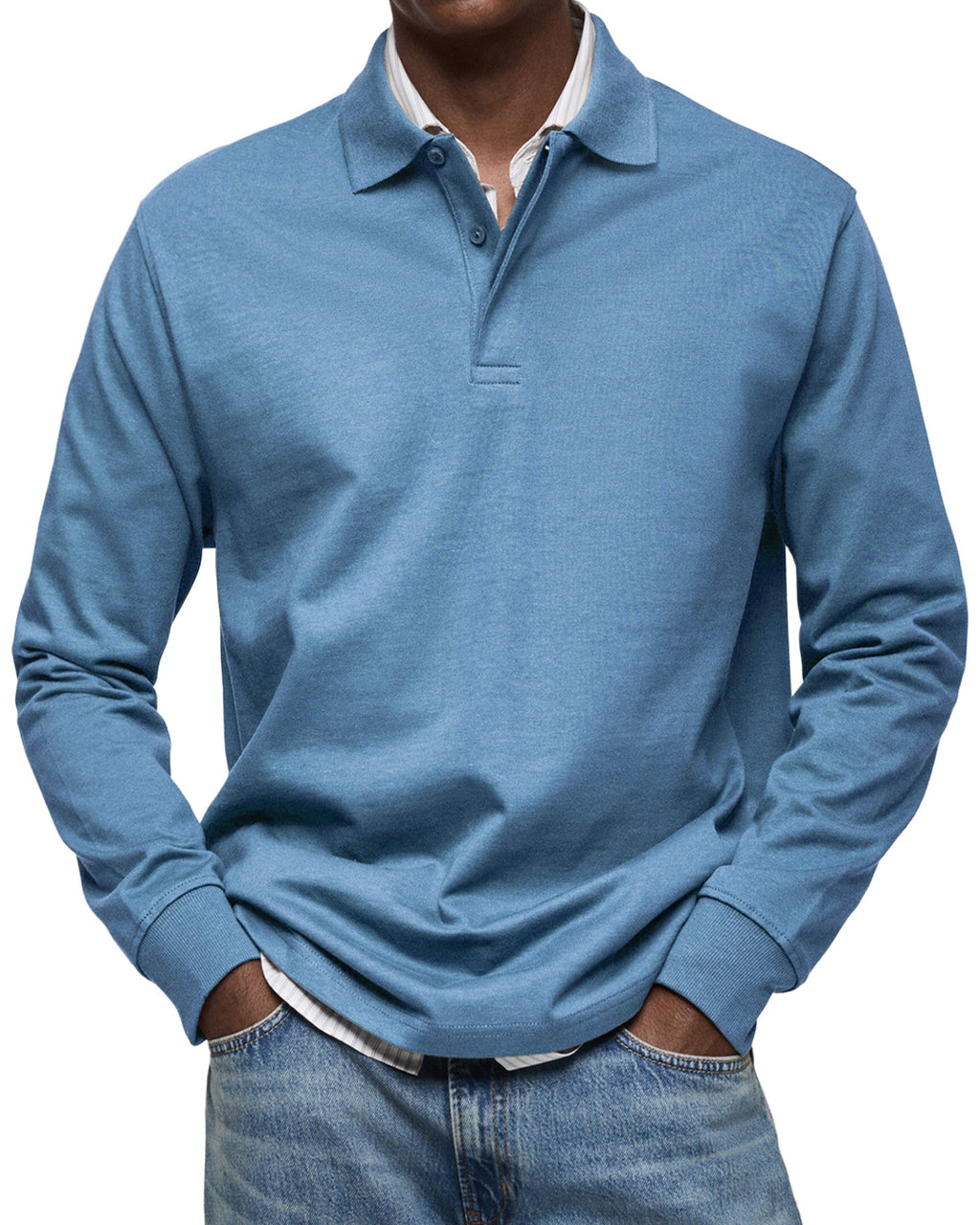 Men's Long-sleeved Polo Shirt