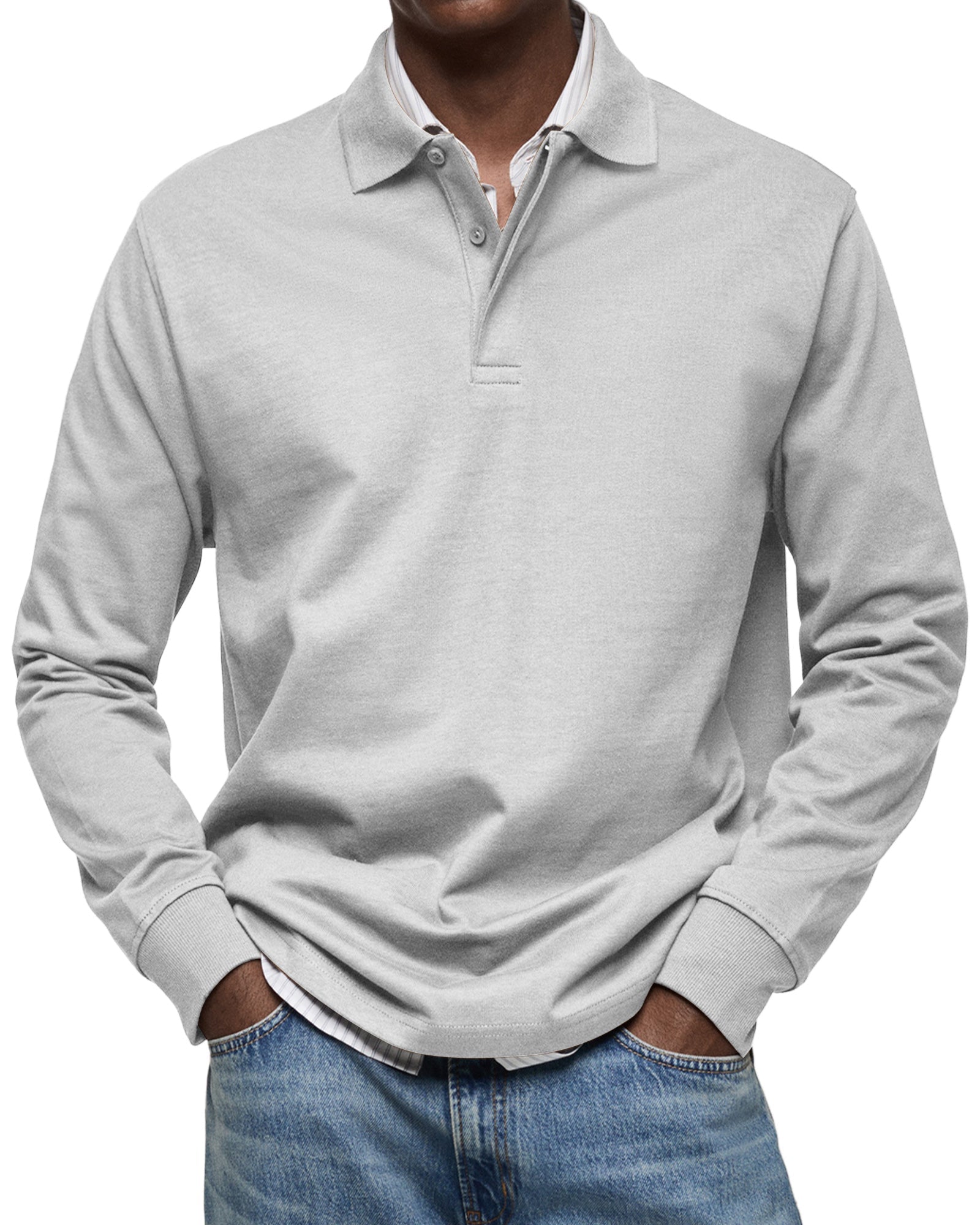 Men's Long-sleeved Polo Shirt