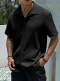 Men's Casual Button Down Textured